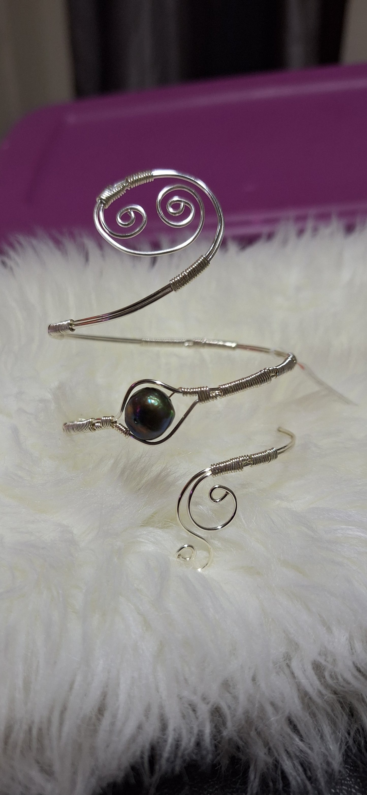 Pulsera Alambrada Perla