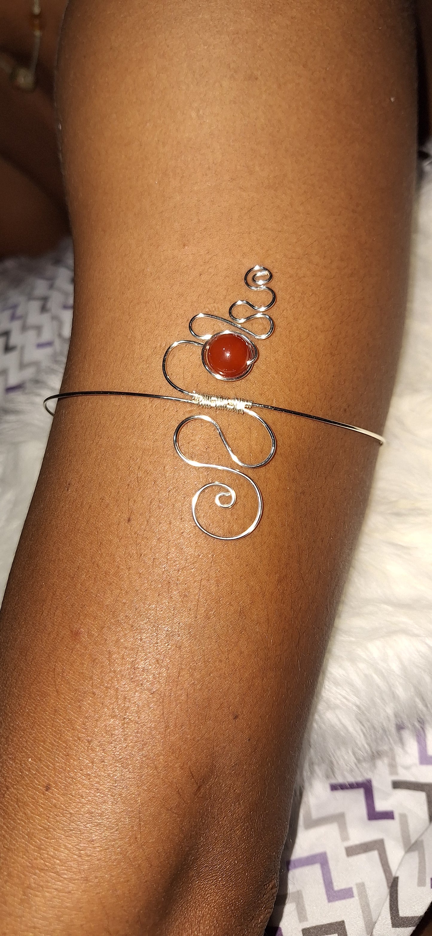 Pulsera Alambrada Carnelian