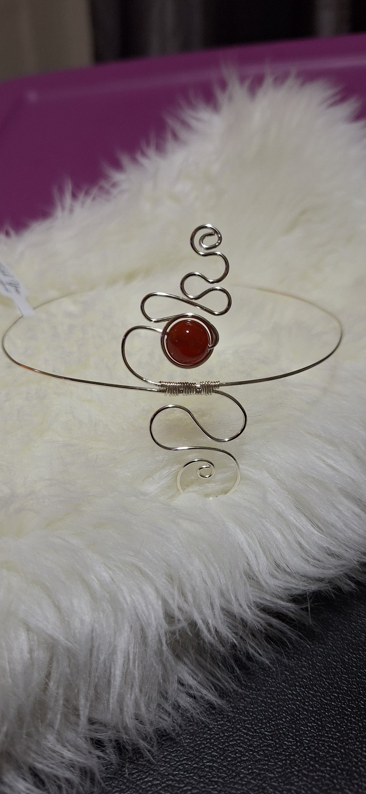 Pulsera Alambrada Carnelian