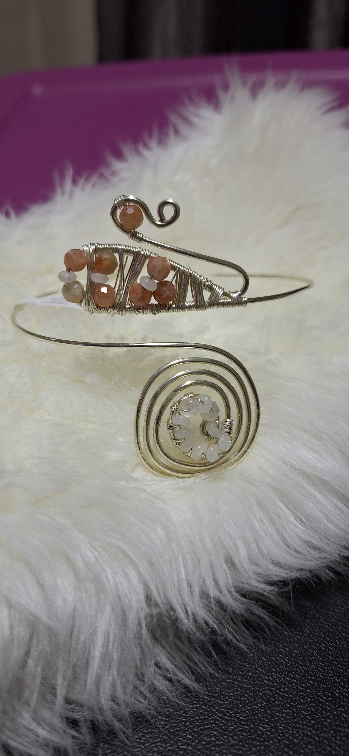 Pulsera Alambrada Piedra Sol