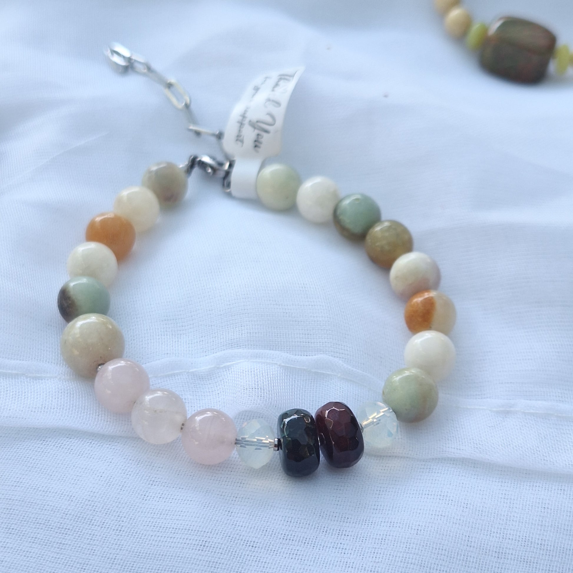Amazonite /Cuarzo Rosa