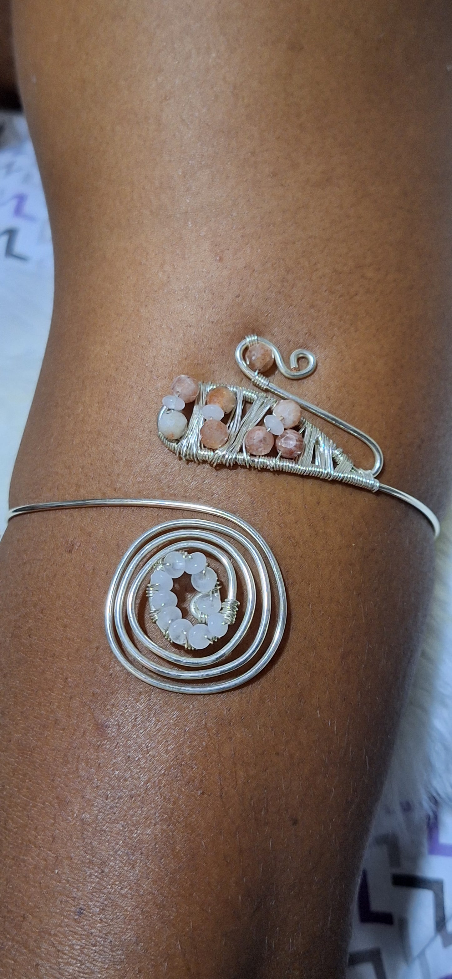 Pulsera Alambrada Piedra Sol