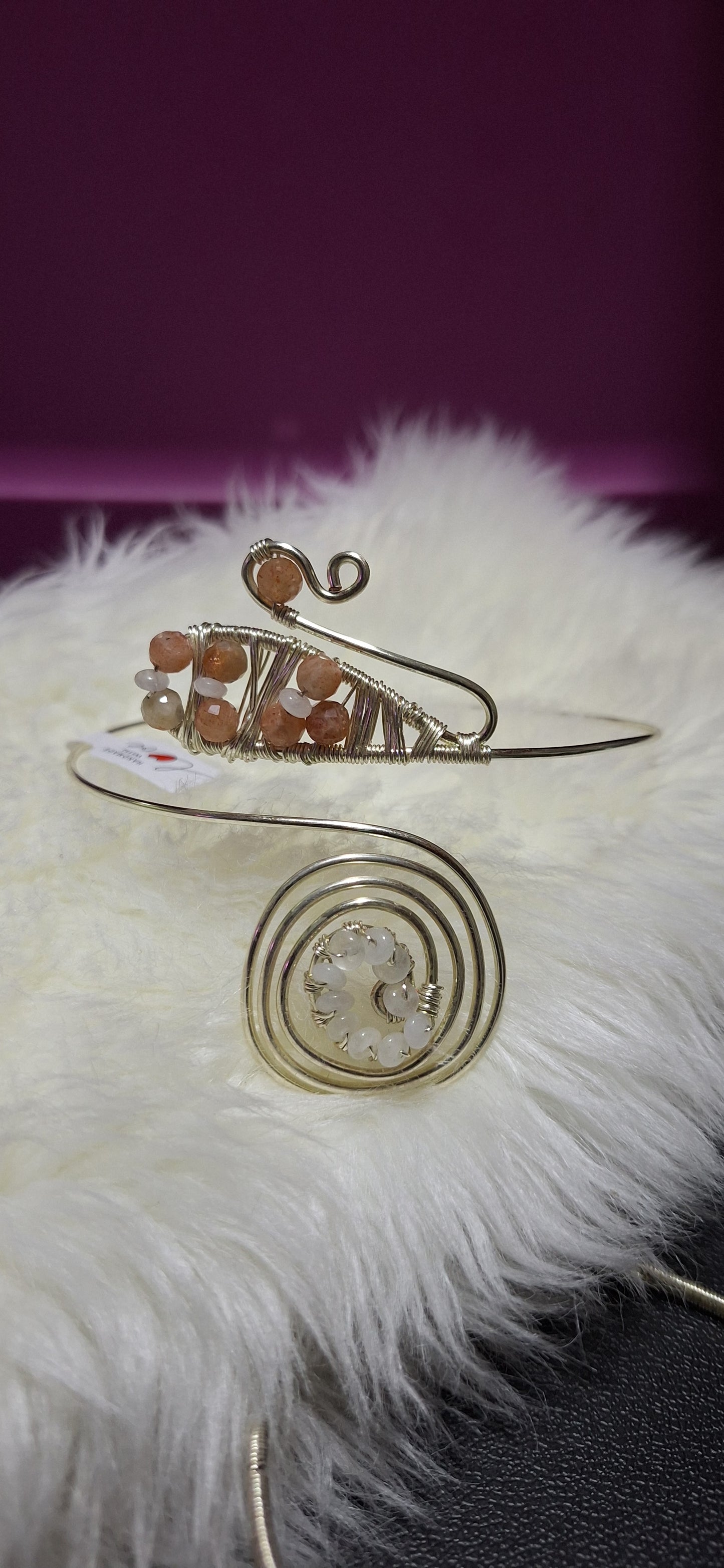 Pulsera Alambrada Piedra Sol