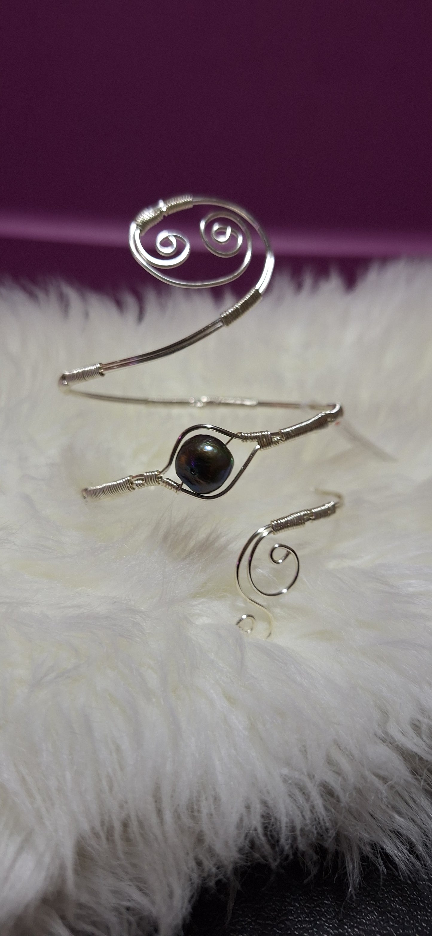 Pulsera Alambrada Perla