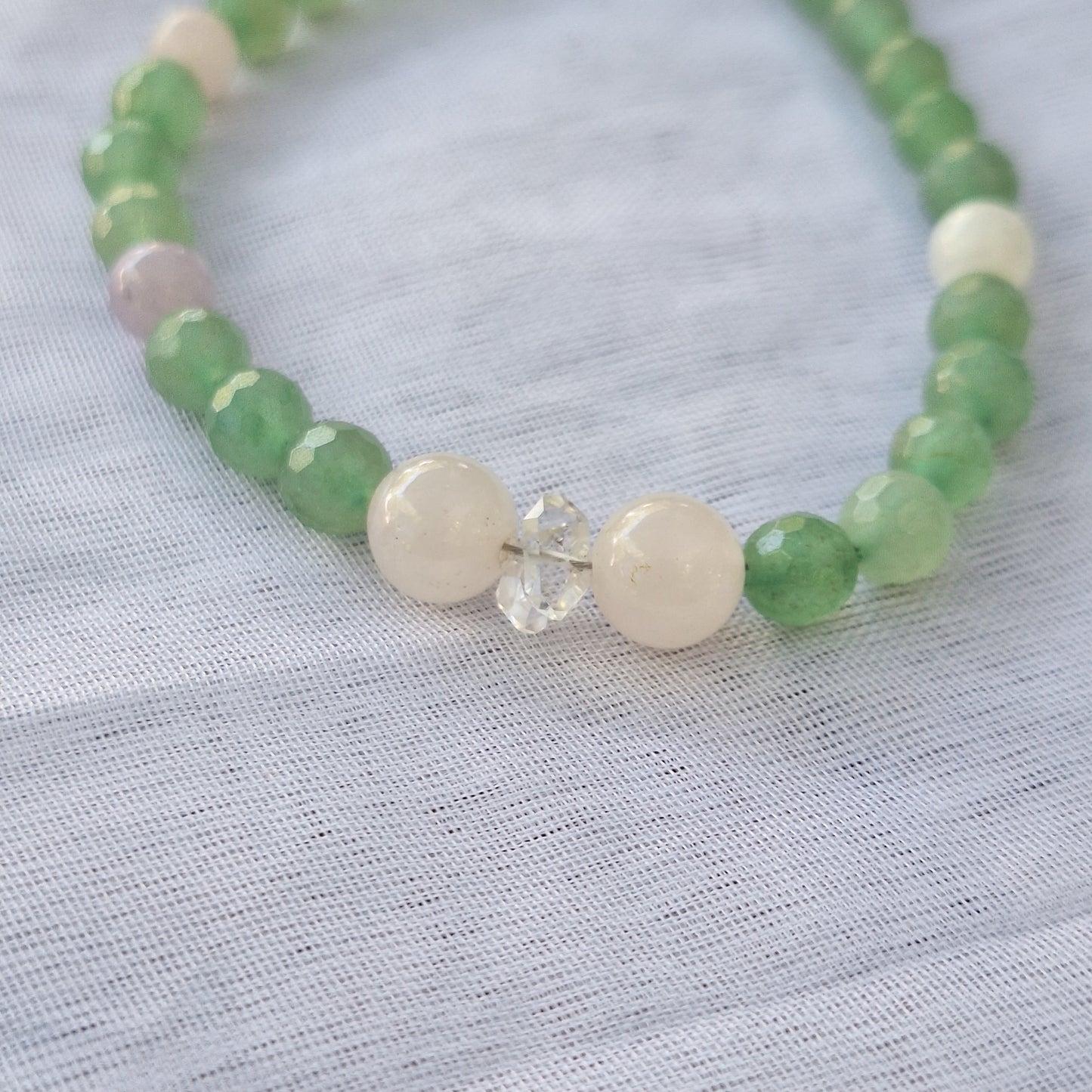 Aventurina/Cuarzo Rosa/Diamante Herkimer