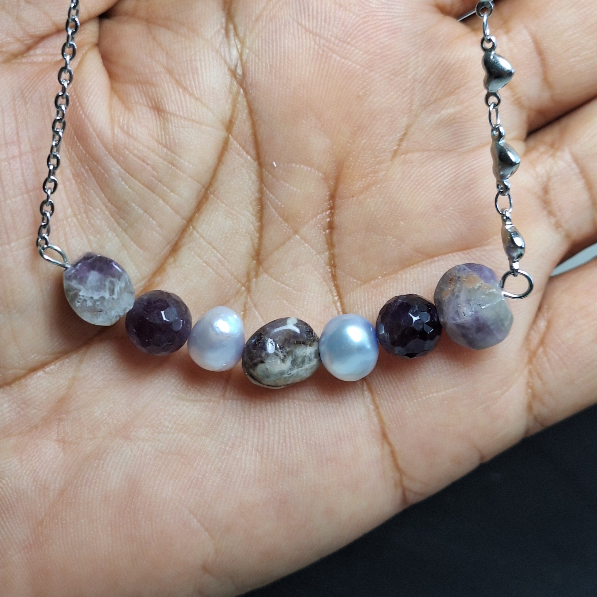 Amatista/Perlas Agua Dulce