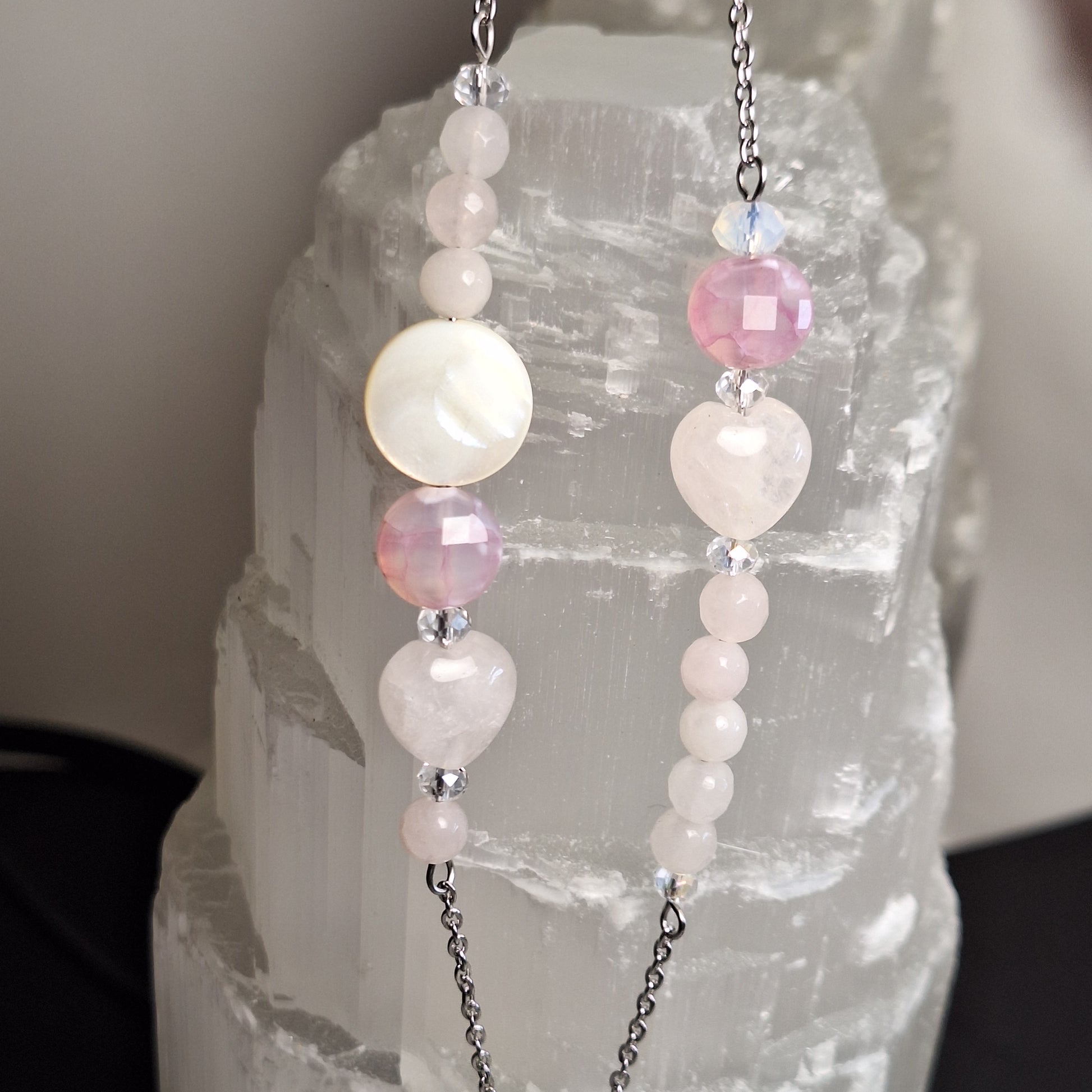 Agate/Cuarzo Rosa