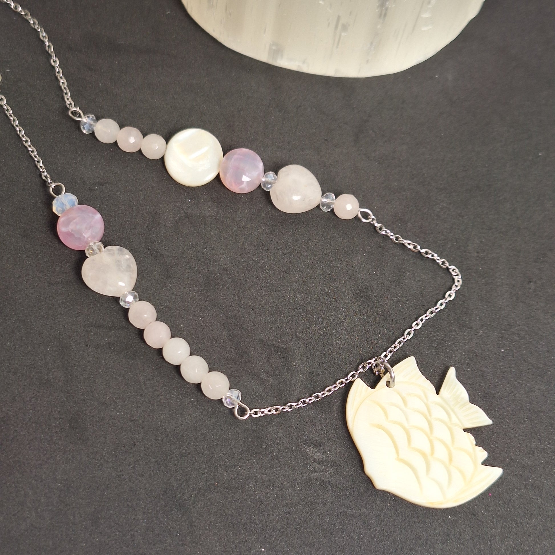 Agate/Cuarzo Rosa