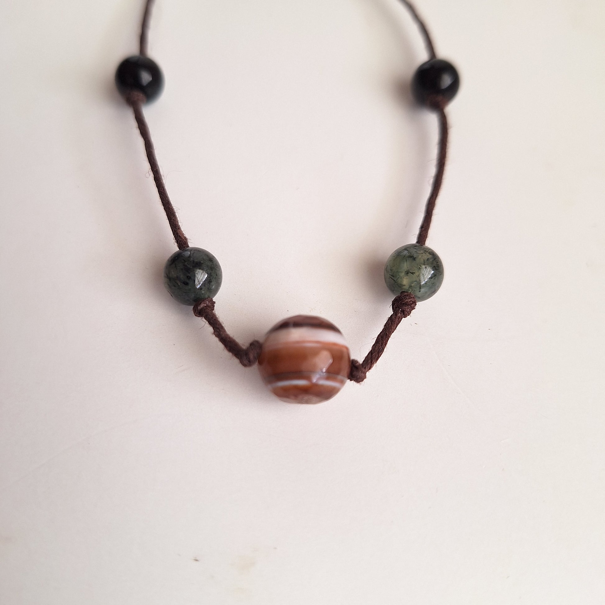 Ágata/Prehnita/Obsidiana