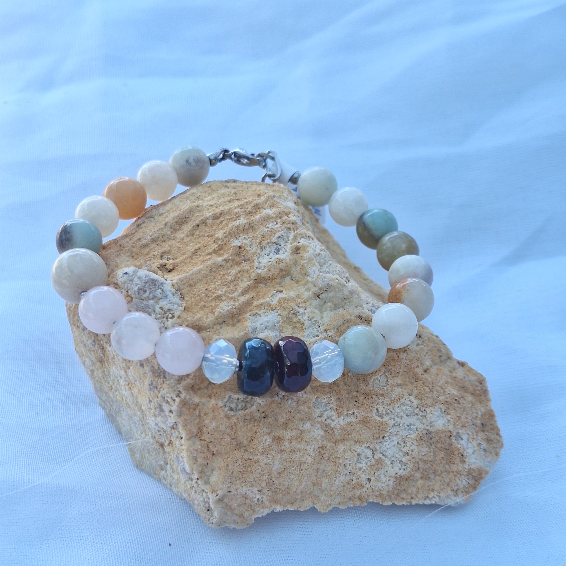 Amazonite /Cuarzo Rosa