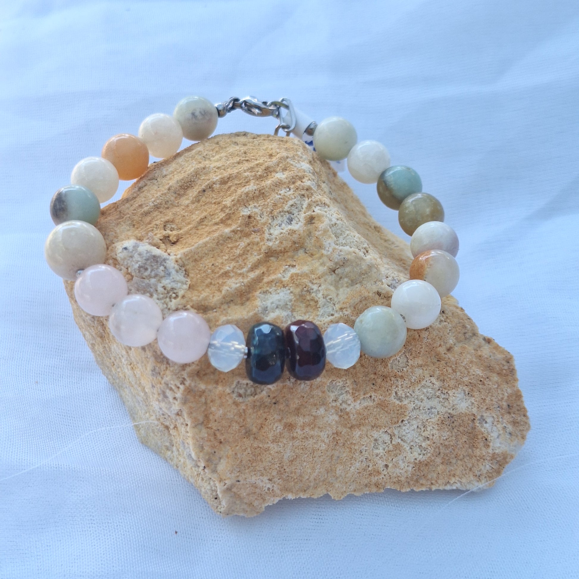 Amazonite /Cuarzo Rosa