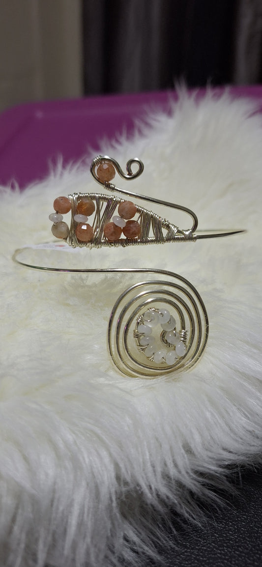 Pulsera Alambrada Piedra Sol