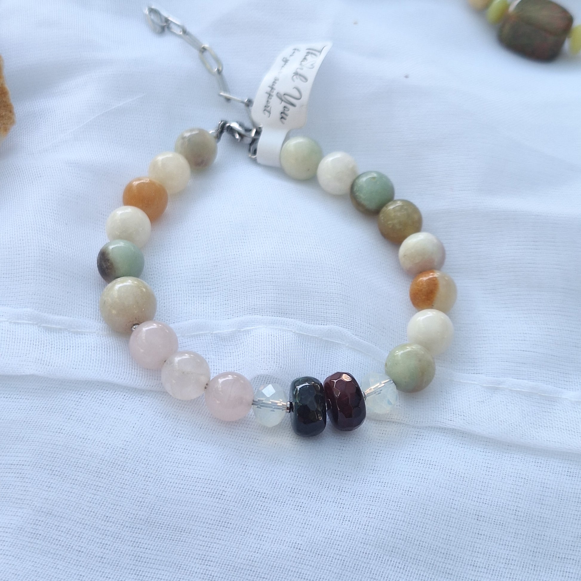 Amazonite /Cuarzo Rosa