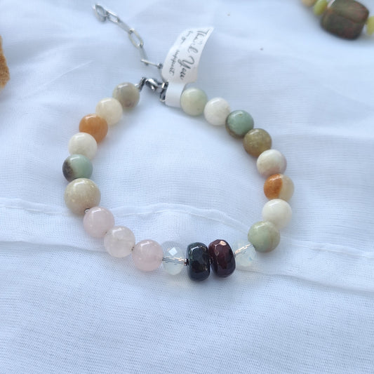 Amazonite /Cuarzo Rosa
