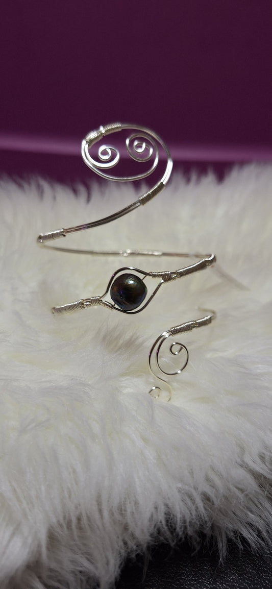 Pulsera Alambrada Perla