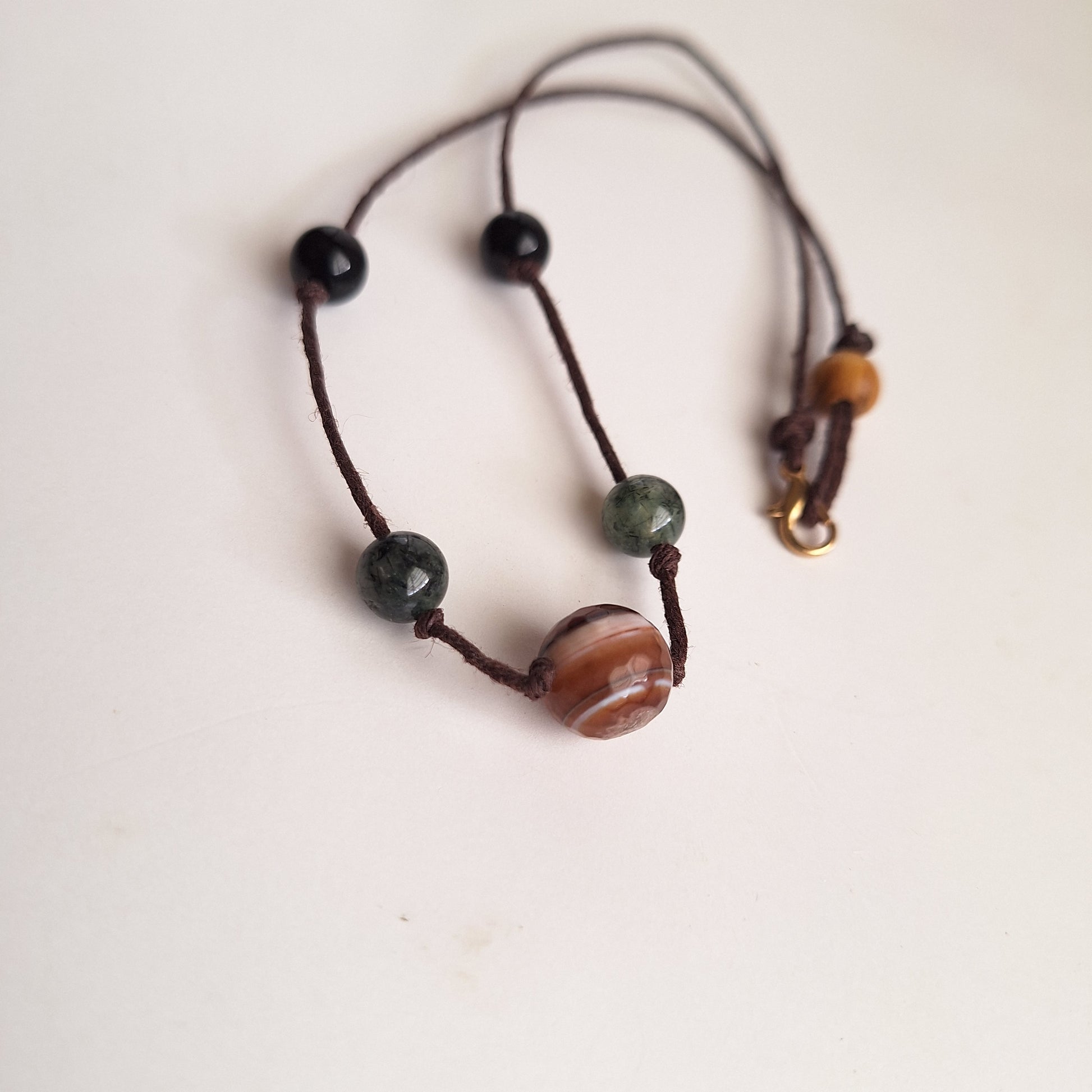 Ágata/Prehnita/Obsidiana